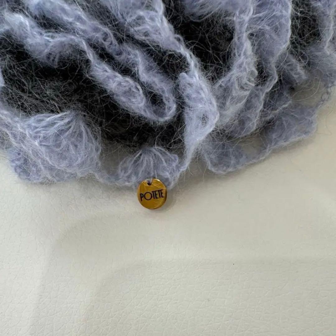 新品 potete ニットシュシュ グレー - メルカリ