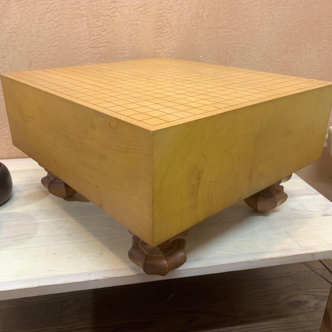 囲碁セット 碁盤、脚付き、臍付き、碁石 - メルカリ