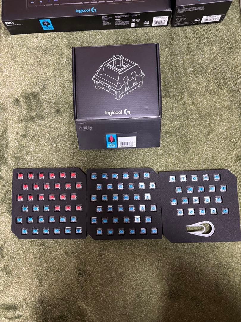 logicool ProX マウスとキーボード、軸交換セット、マウスパッド