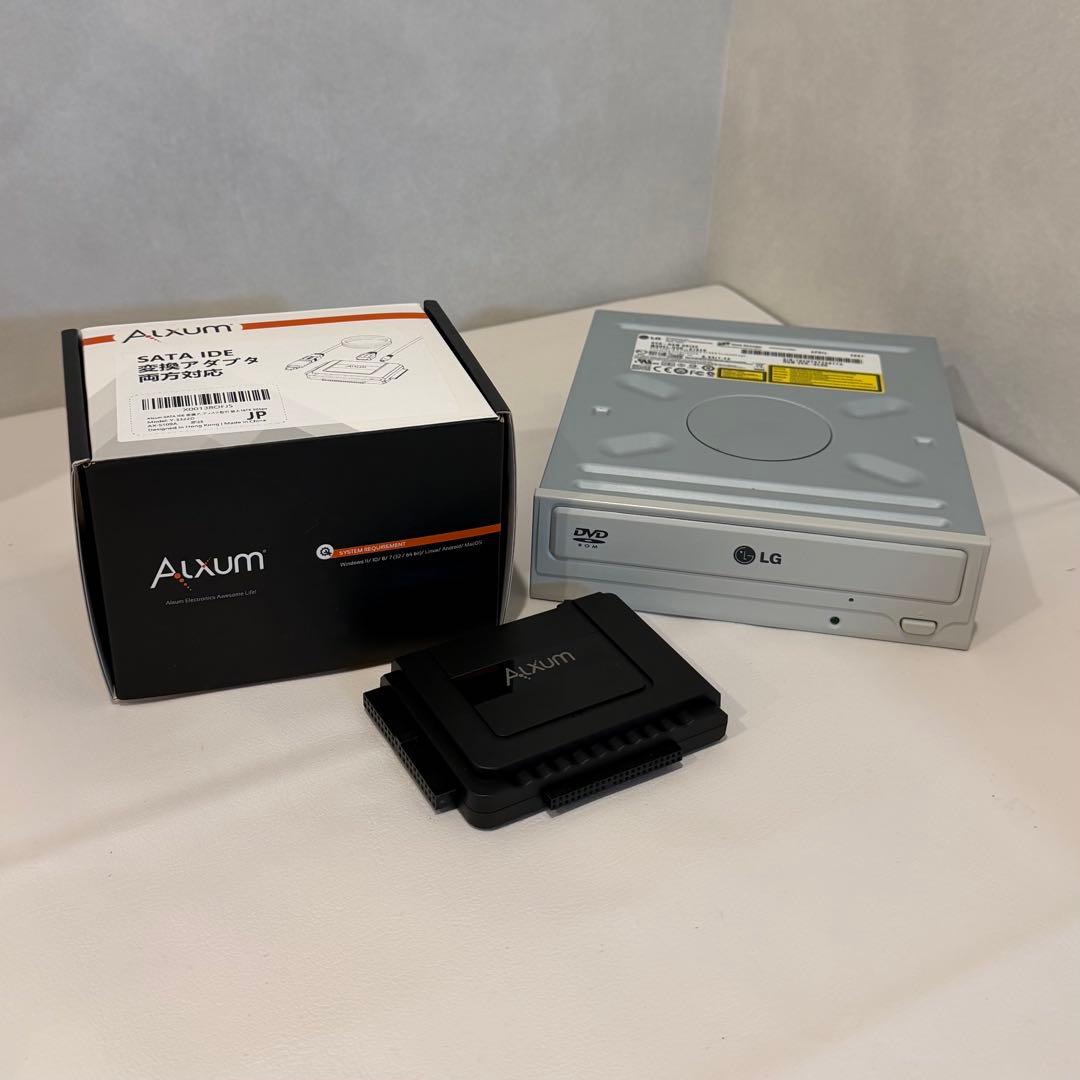 【ほぼ新品】GDR-8164B DVDドライブ&SATA→USB変換アダプタ