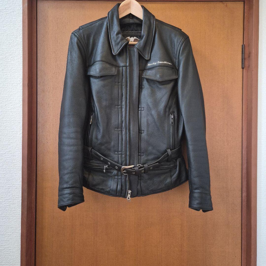 純正】ハーレーダビッドソン 本革 ライダース キルティング MW シボ