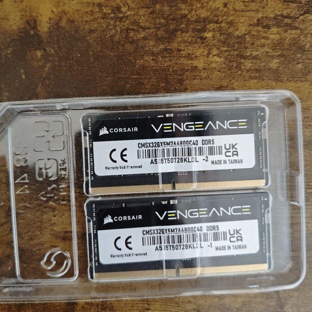 メモリー CORSAIR VENGEANCE DDR5 32GB (2x16GB)