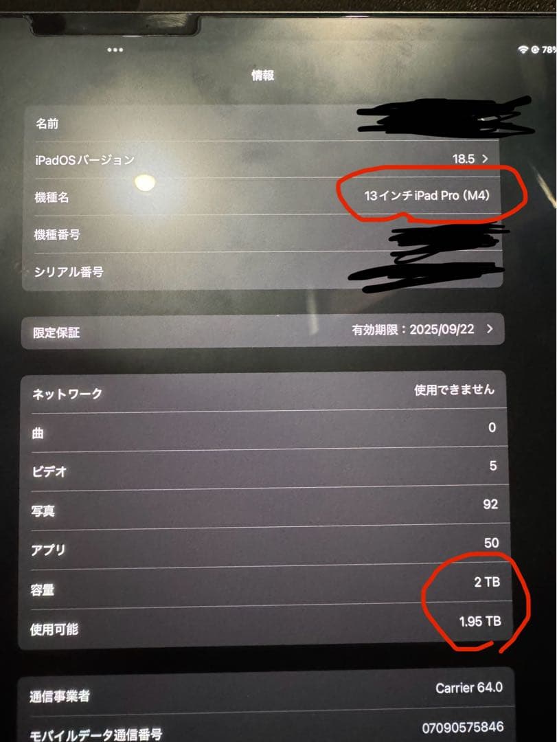 バ*グ様 iPad Pro M4 13 cellular 2TB Keyboar