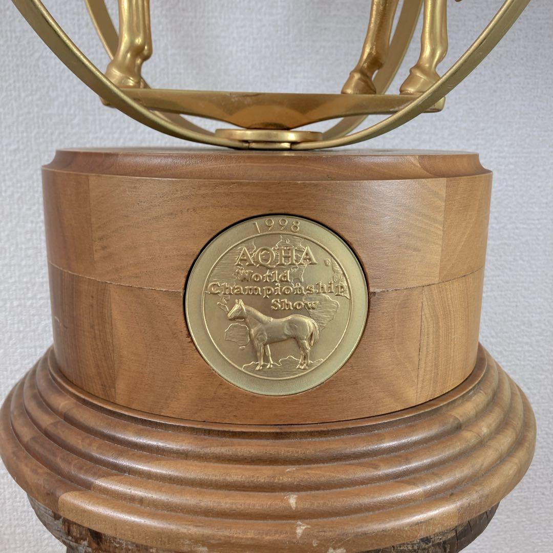 金 馬の置物 ゴールド チャンピオンシップAQHA 1998世界選手権乗馬