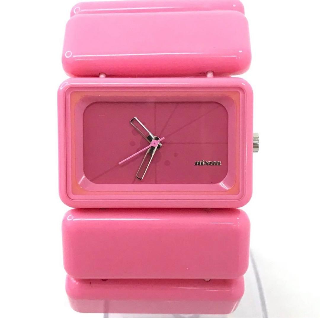 NIXON ニクソン レディース 腕時計 クオーツ アナログ スクエア ピンク