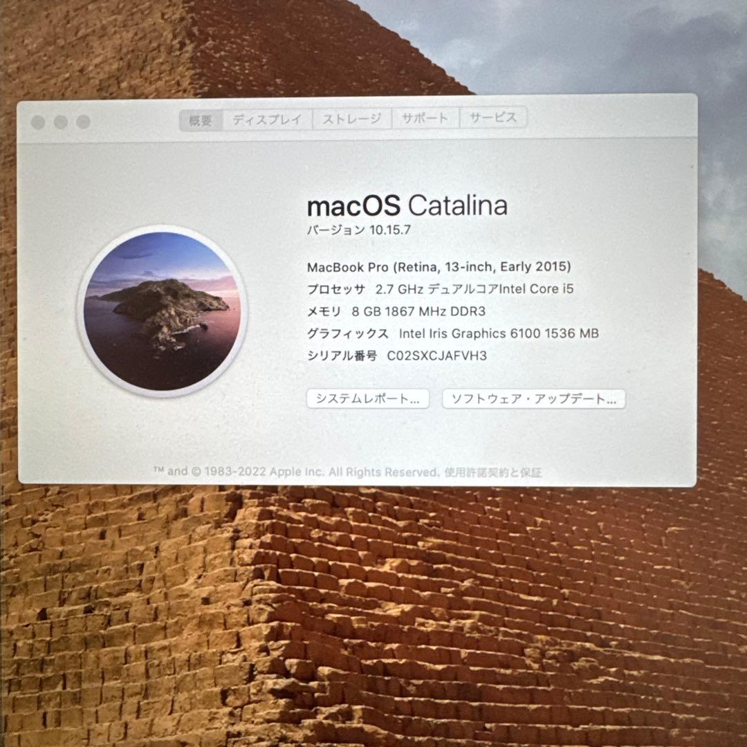 ジャンク】MacBook Pro 2015 ディスプレイ不具合(付属品完備) - メルカリ