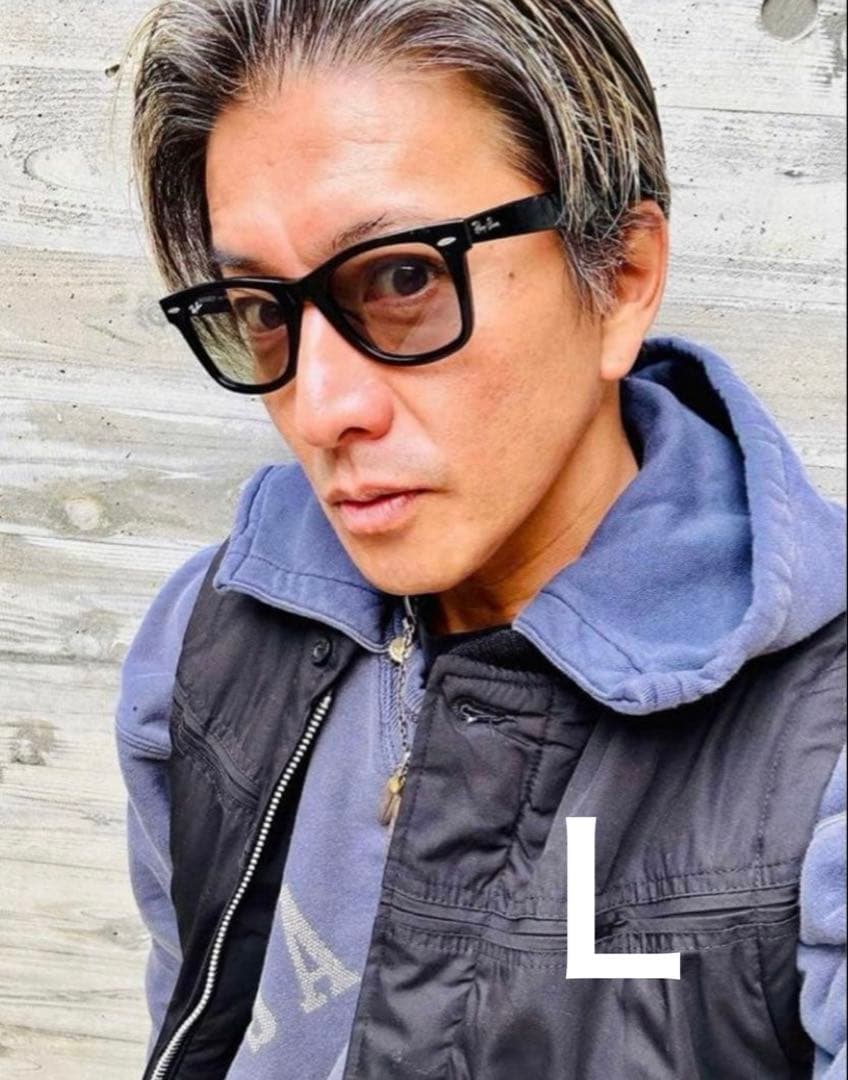 美古着 L／セントマイケル x ベルベルジン ネイビー フーディ キムタク