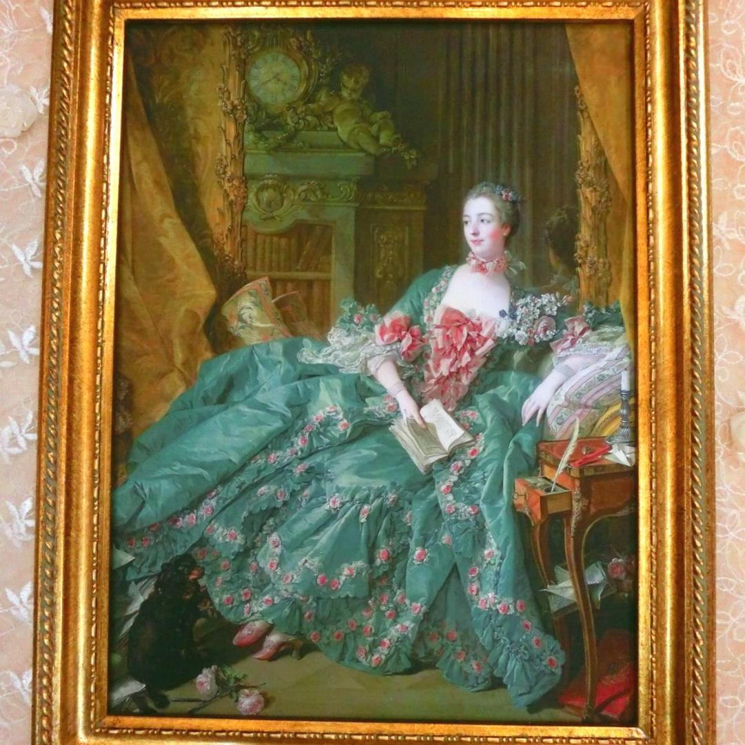 ロココ調ポンパドール夫人の額絵G アンティークゴールドフレーム