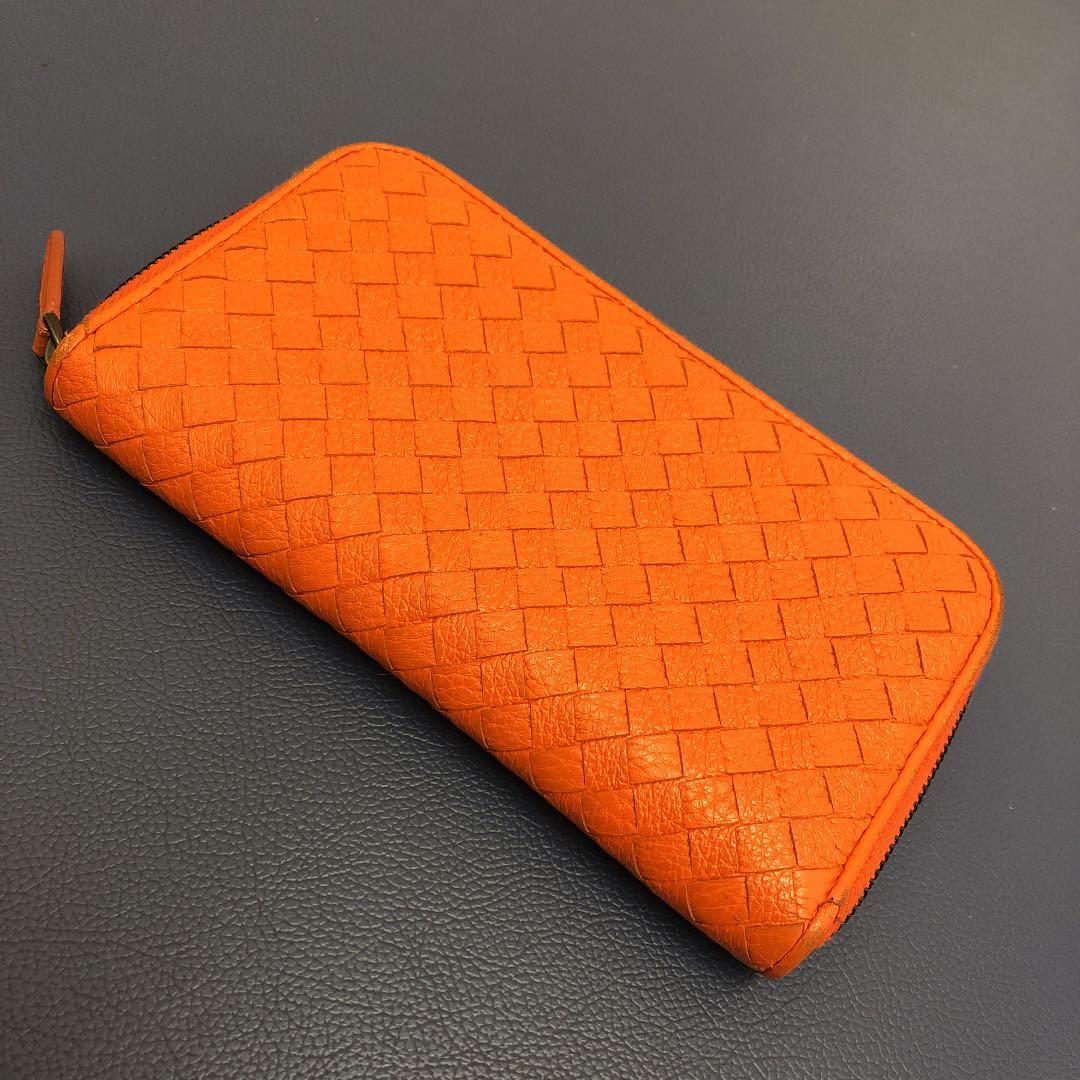 ボッテガヴェネタ 長財布 オレンジ - メルカリ