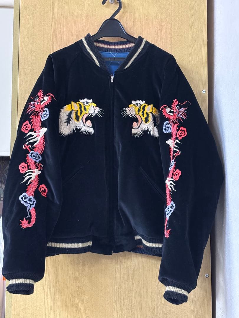 TAILOR TOYO（テーラー東洋）別珍 「虎顔×城」 リバーシブルスカジャン Tailor TOYO (テーラー東洋) 2013年モデル リバーシブル 別珍