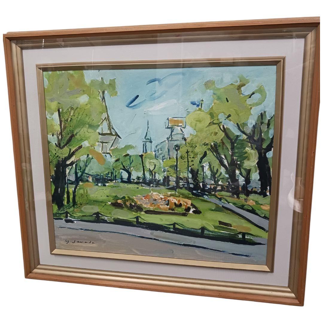 沢田哲郎 油彩画 「63 Sawada」サイン - メルカリ
