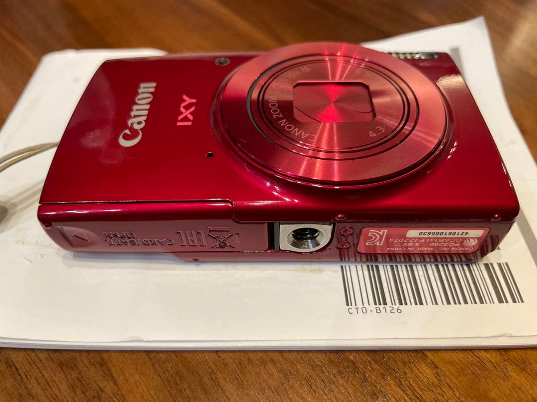 Canon IXY 190　レッド　Wi-Fi搭載　デジカメ　キャノン