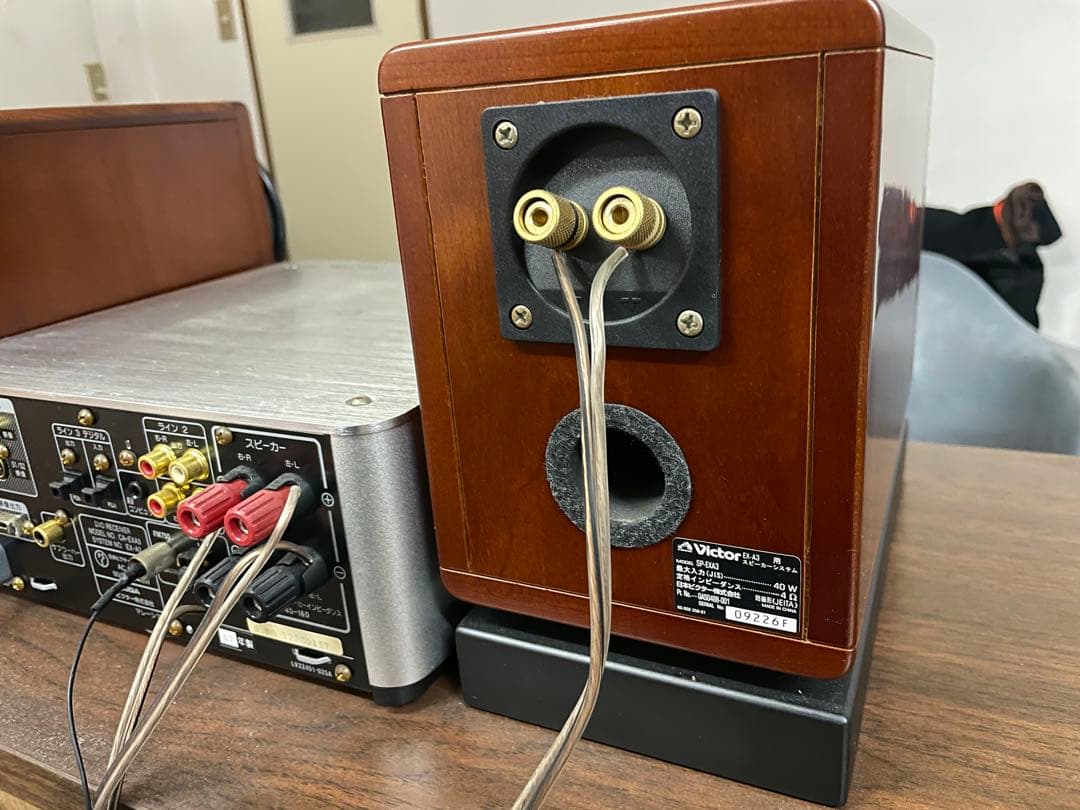 Victor ウッドコーンスピーカー　台付！本体ジャンク