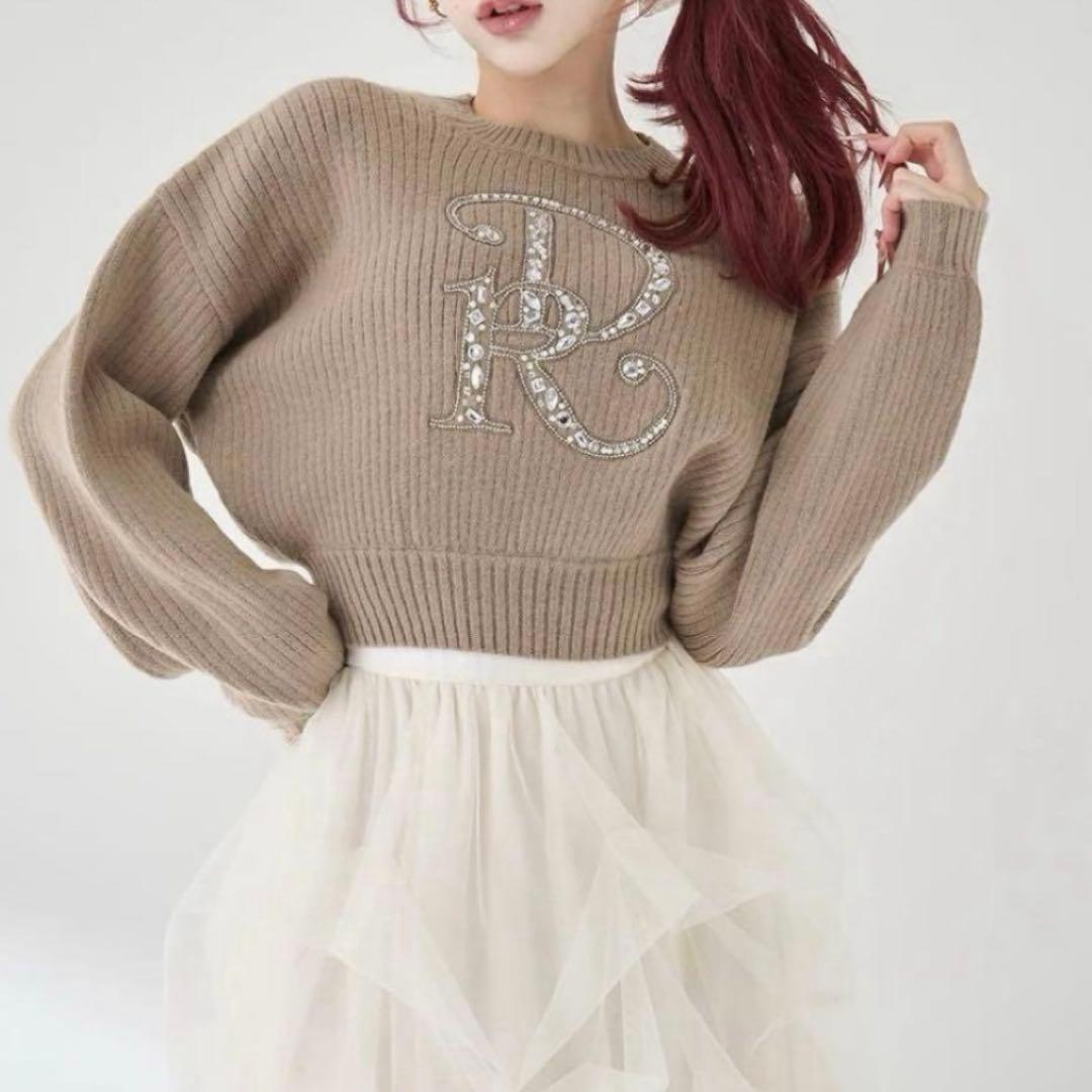 タグ付き Darich DRビジューボリュームリブニットトップス DRビジューボリュームリブニットトップス（ニット/セーター）｜Darich