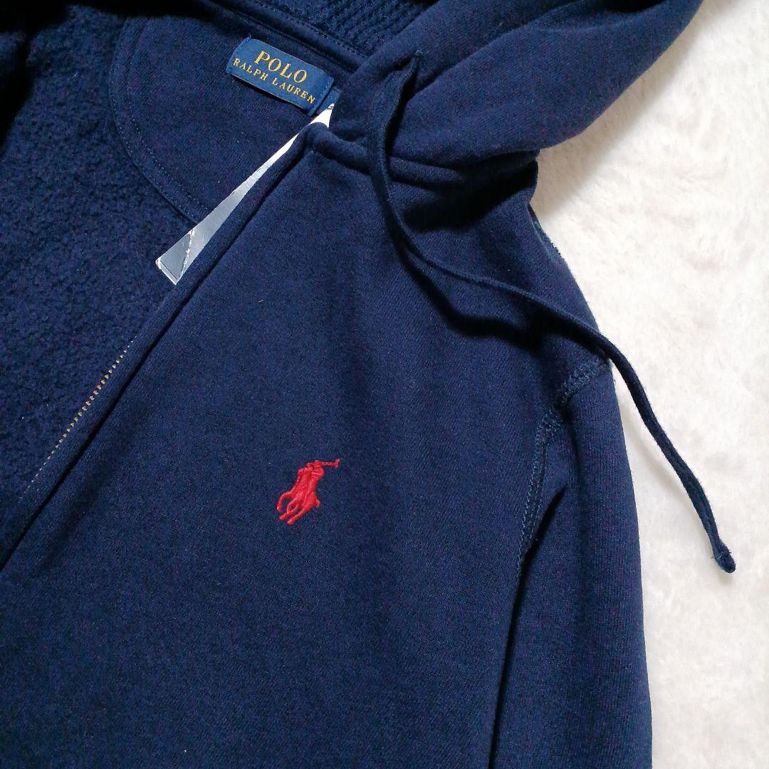 新品✨希少✨ポロラルフローレン ジップパーカー ネイビー Y2K XS 短丈