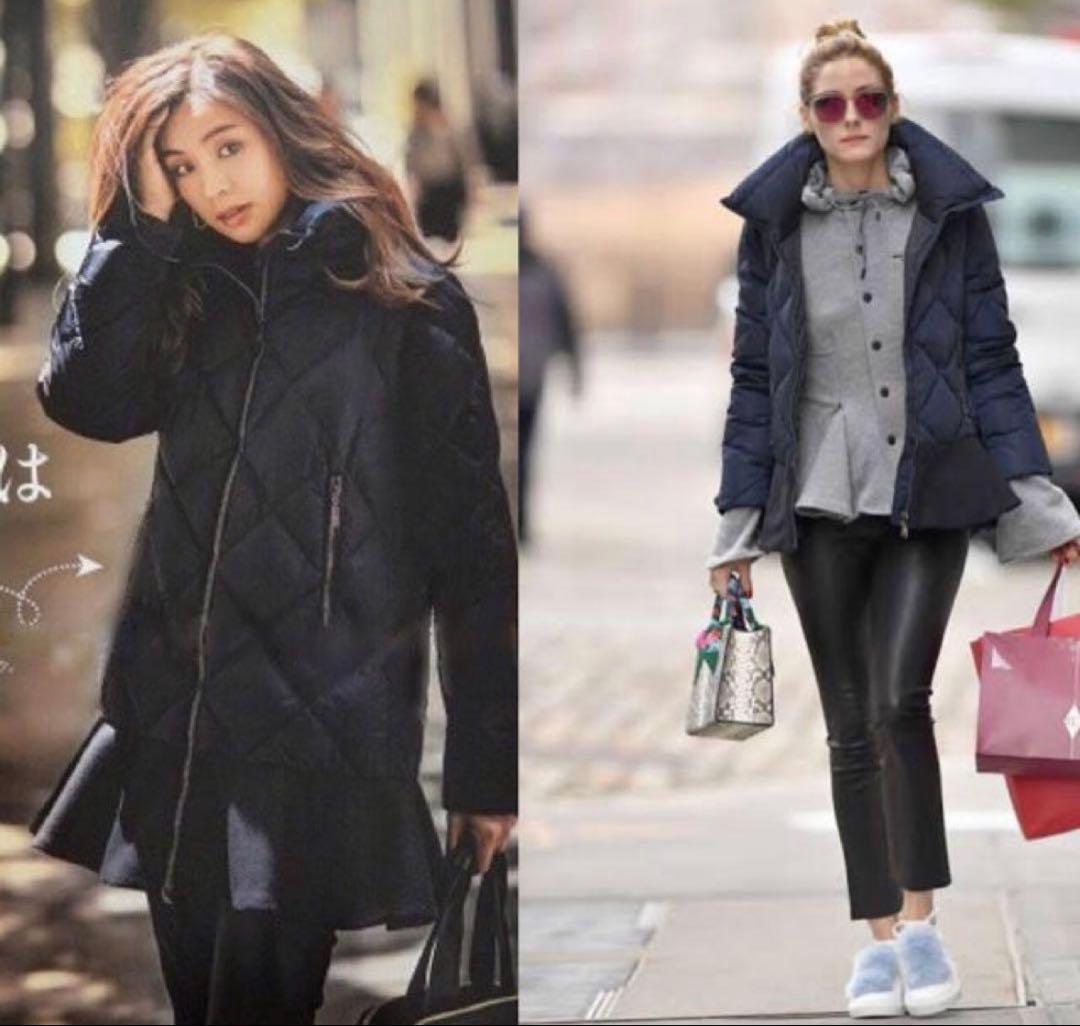 MONCLER ブラック ダウンジャケット フレア裾 滝沢眞規子 ブーラン