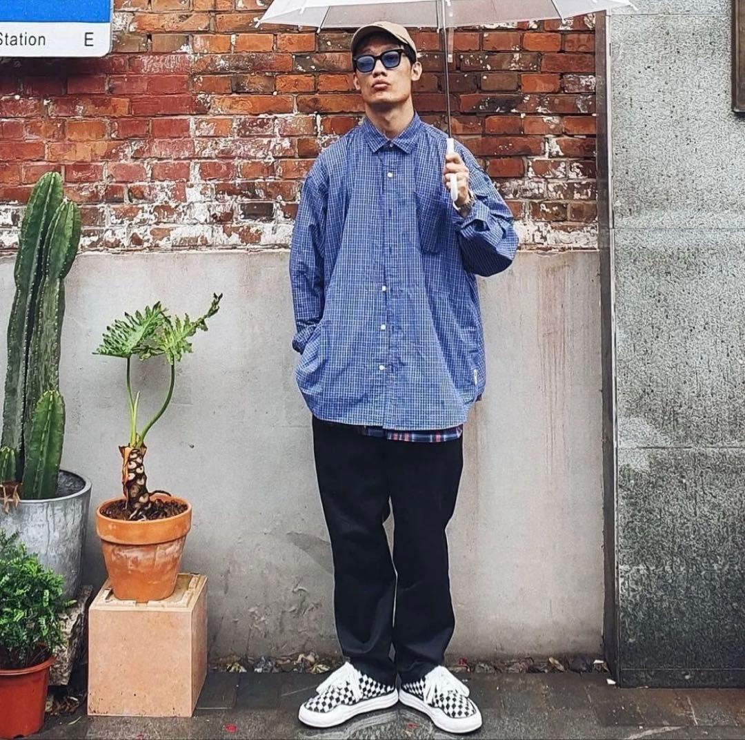 SSZ ダブリシャツ 20SS 希少 L ネイビー CS】2way zip square cut shirt (blue) / 【シーエス】2ウェイジップ