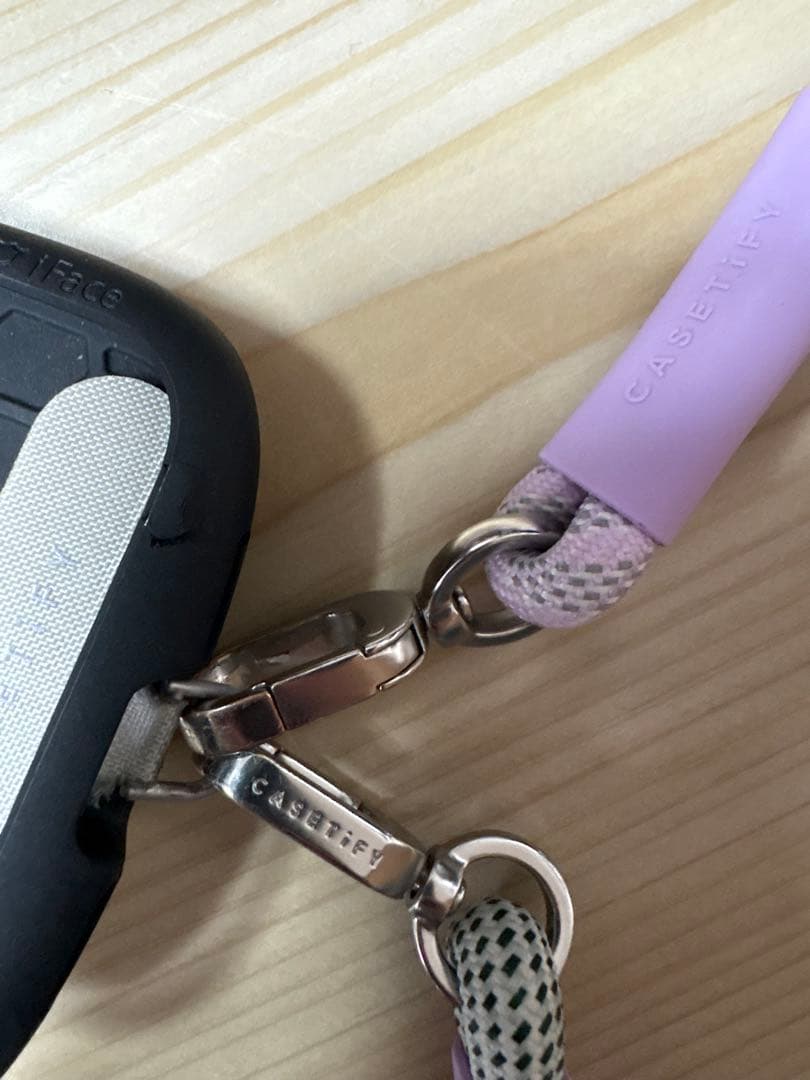 【値下げ‼️】ケースティファイ★ スマホショルダー（ロープ）ライラック