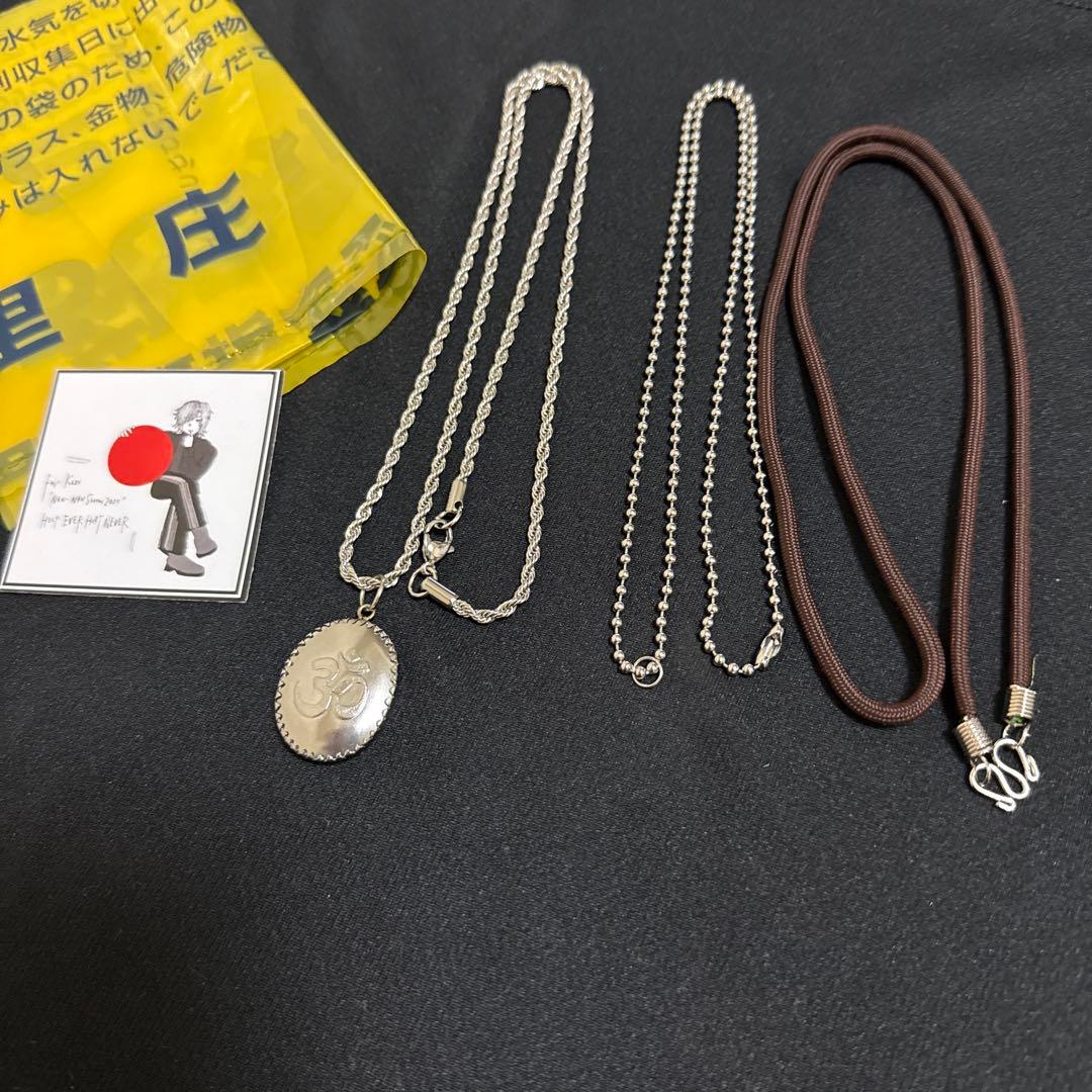 ガネーシャ（ピンク）オームペンダント藤井風ネックレスお風呂チェーン