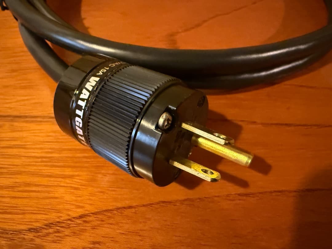 Wattgate シールド電源ケーブル 非メッキプラグ プロケーブル 1.5m③