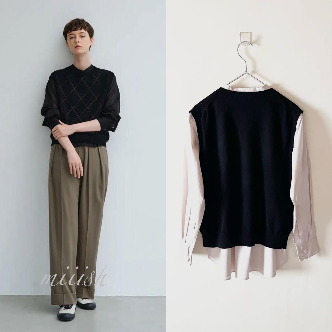 美品 2024 マーガレットハウエル アーガイルニットベスト3.7万 - メルカリ