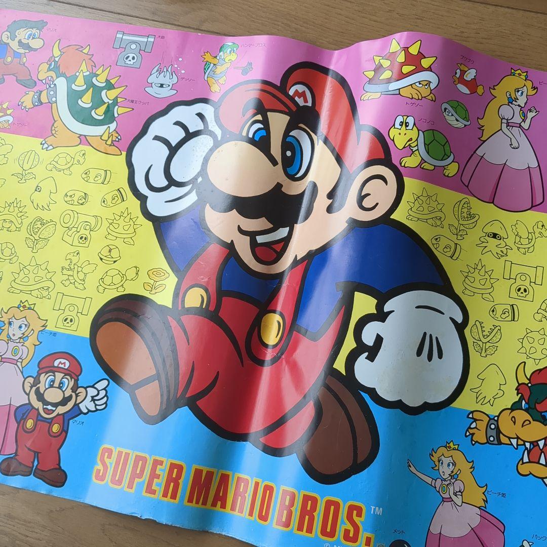 くろがね学習机デスクマット用ポスター？スーパーマリオブラザーズ激