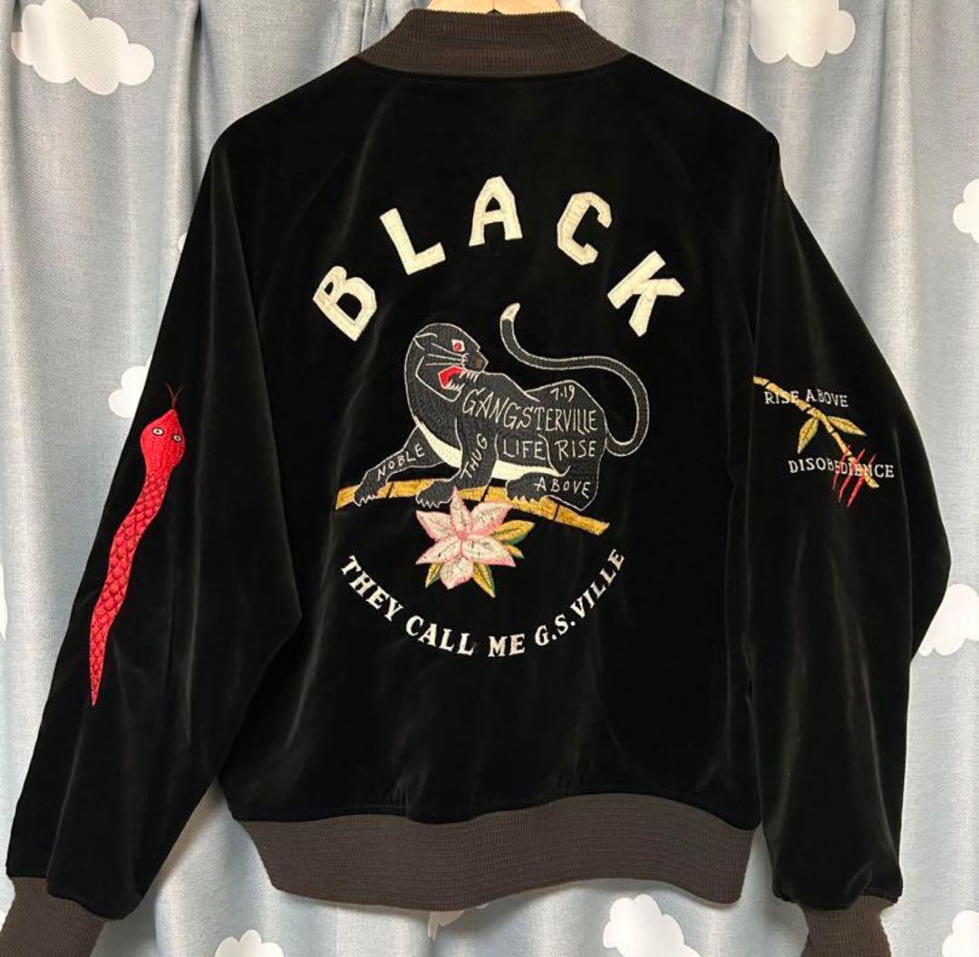 ブラック パンサー刺繍 ジップアップジャケット GANGSTERVILLE - メルカリ