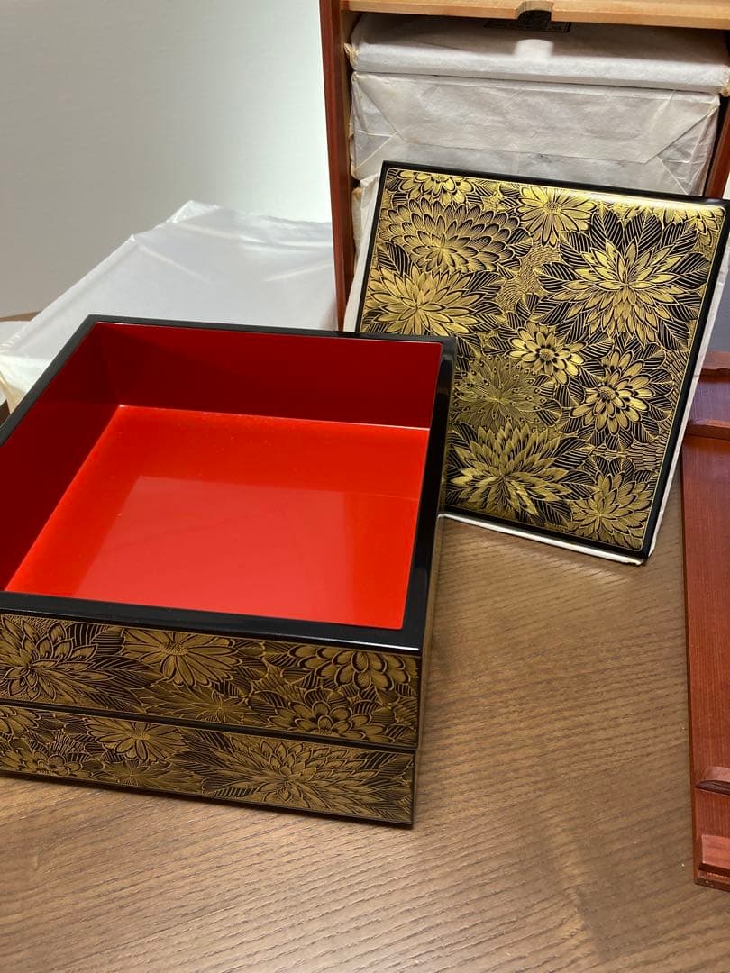 輪島塗 花柄五段重箱 木箱付き 最終値下 - メルカリ