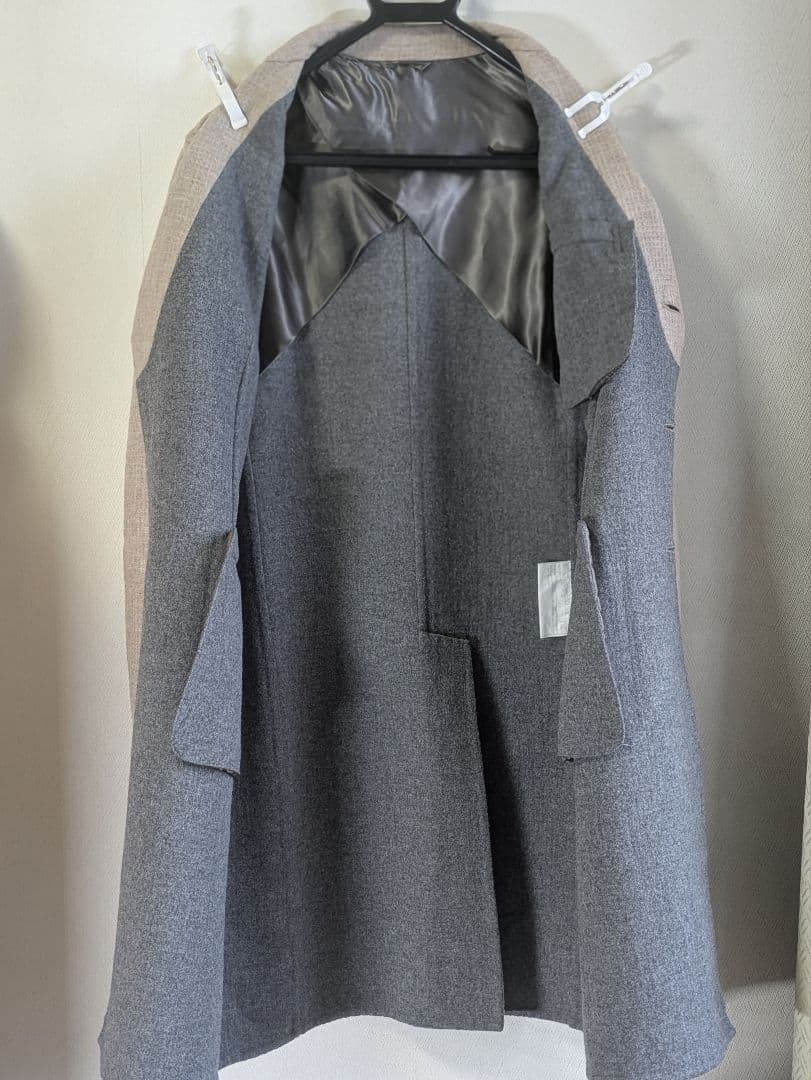 ベルベスト メンズチェスターコート ベージュ 50 ダブルフェイス