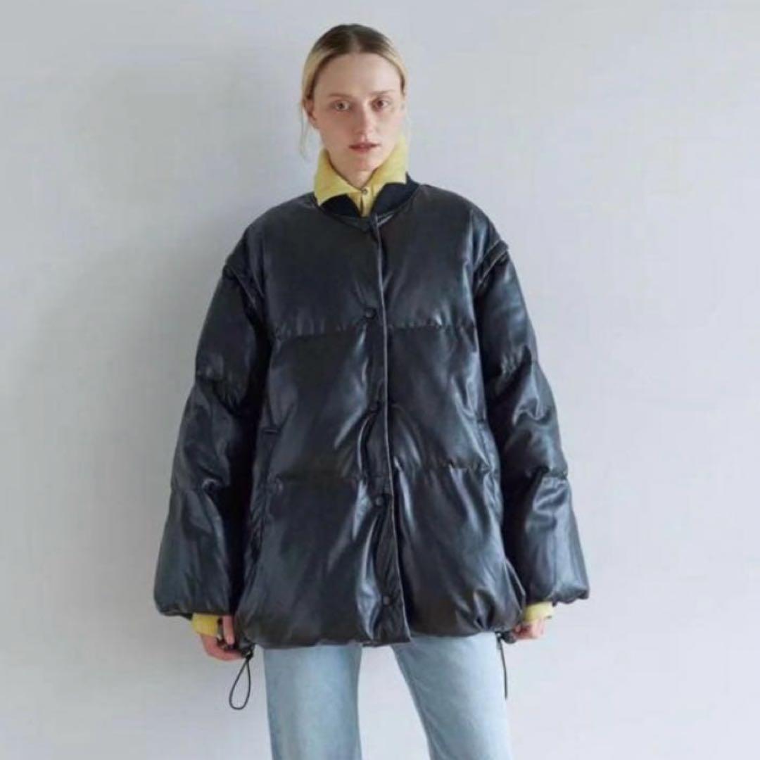 sea room lynn エコレザー 中綿 パファージャケット ブラック - メルカリ