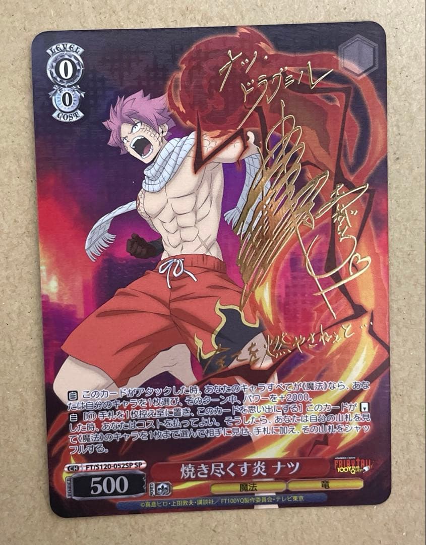 ヴァイス FAIRY TAIL 焼き尽くす炎 ナツ(SP)(金箔サイン入り) - メルカリ