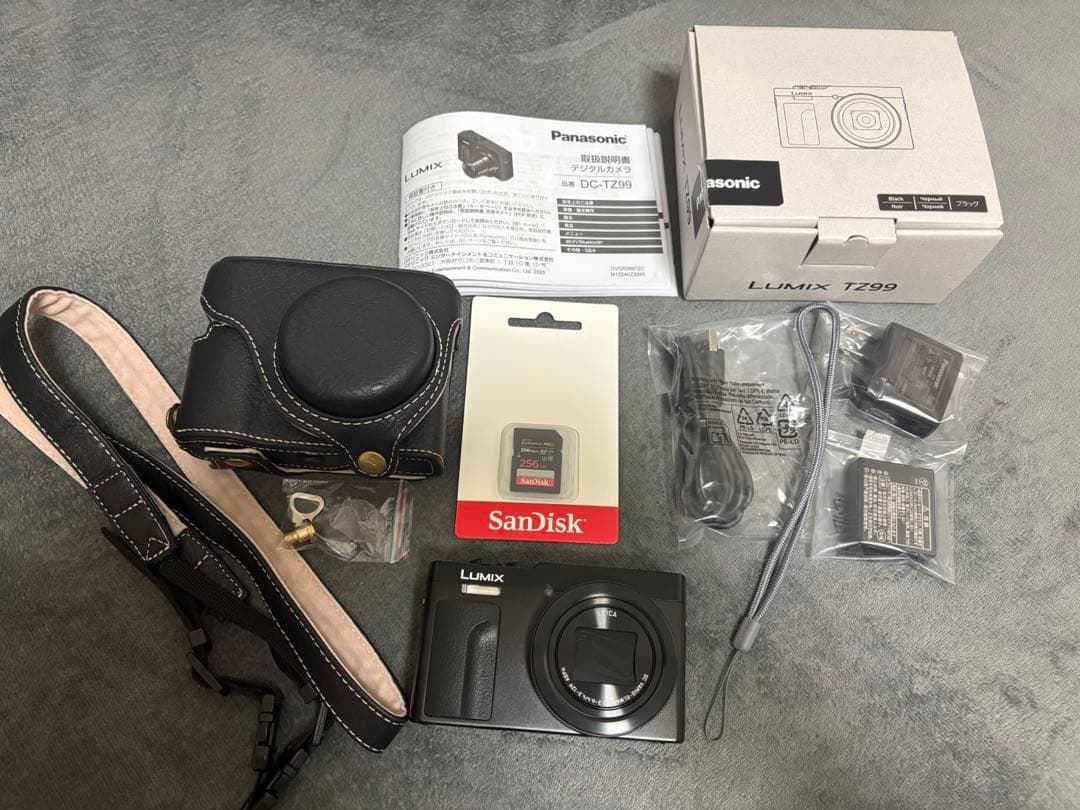 LUMIX DC-TZ99 レザーケース＆メモリカード付