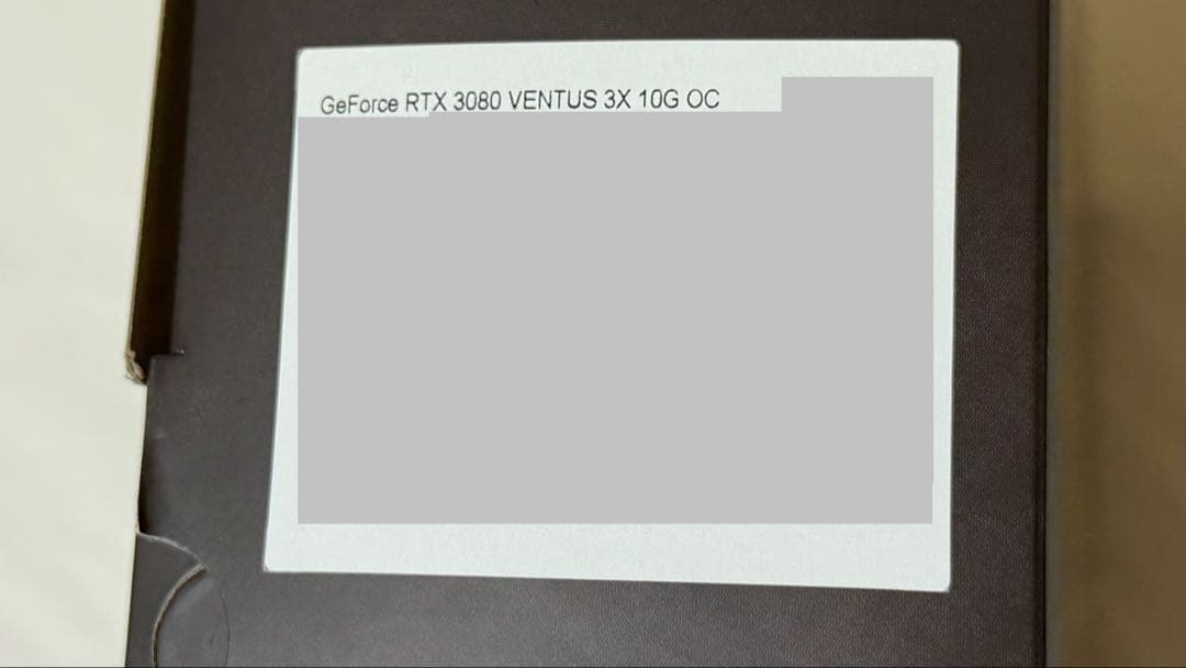 新品未開封／GeForce RTX 3080 VENTUS 3X 10G OC