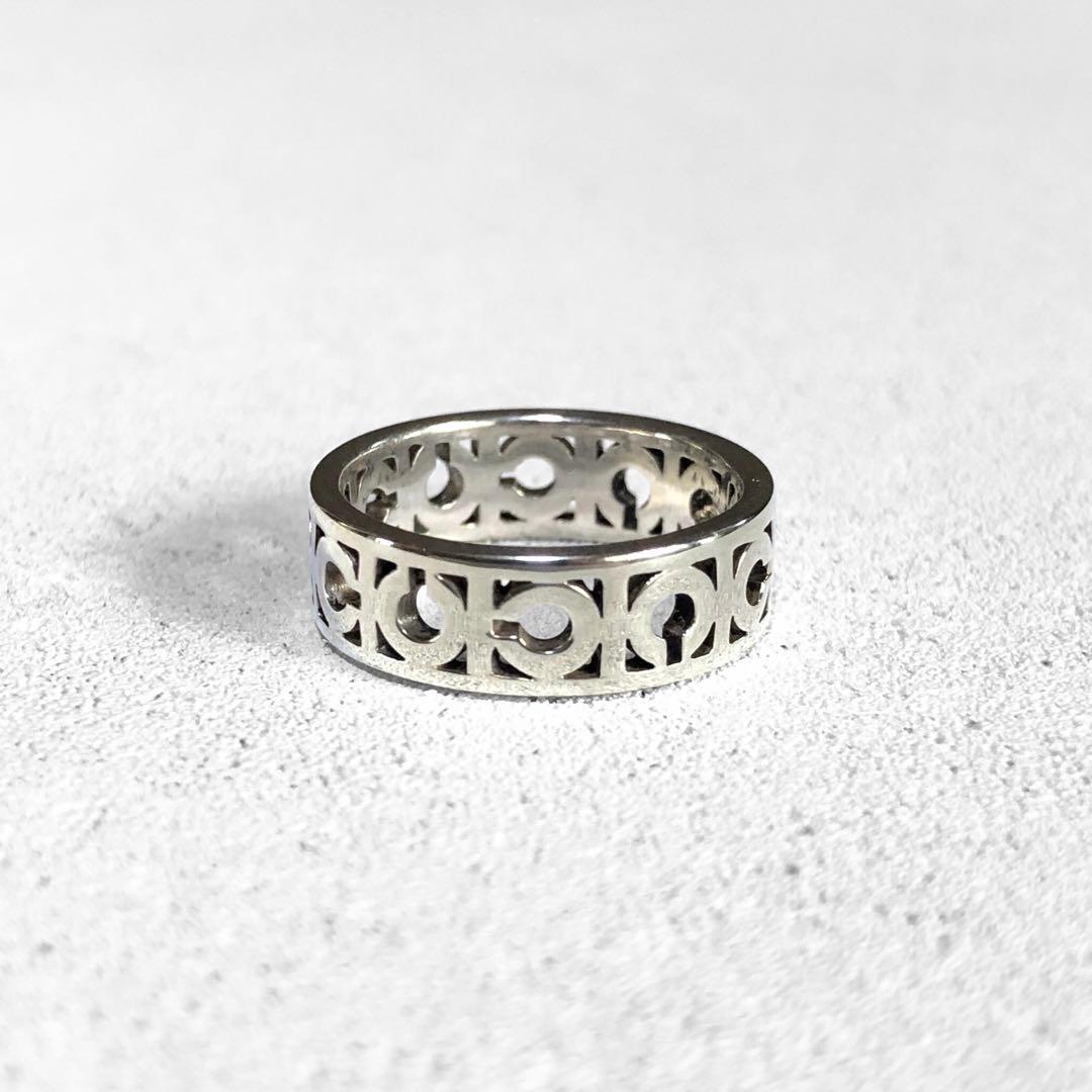 超美品】COACH コーチ SV925 3連リング 指輪 約11号