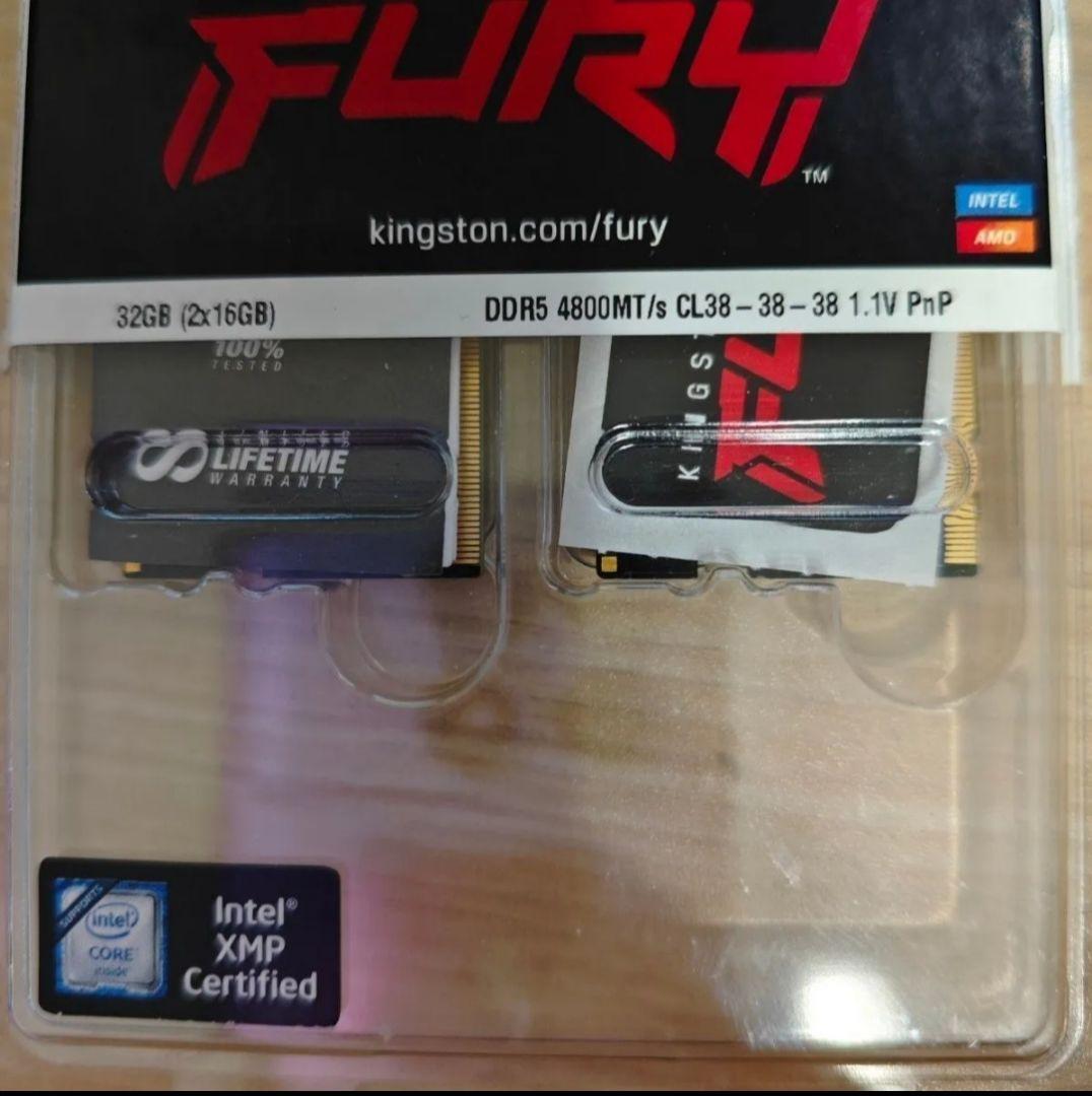 PC5 38400 DDR5 4800 32GB キングストン製 動作確認済み@