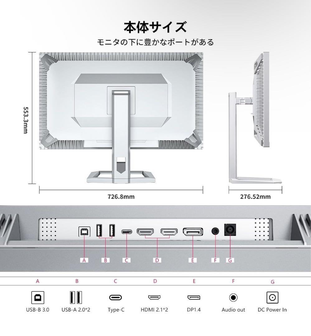NNOCN ミニLED 4K ゲーミングモニター 32インチ 32M2V
