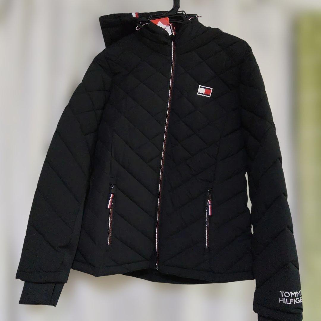   ブラックダウンジャケット Theater code ダウンジャケット ダウン ベーシック スタンドネック