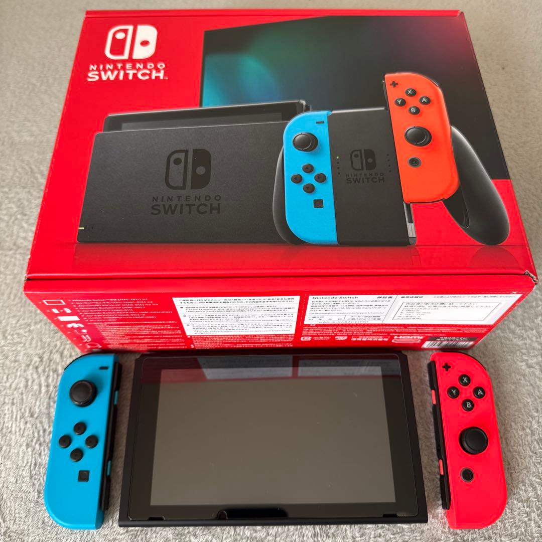 【超美品】ニンテンドーswitch本体　付属品完備 任天堂（Nintendo） 新型 スイッチ Switch 本体 完品 ジョイコン Joy