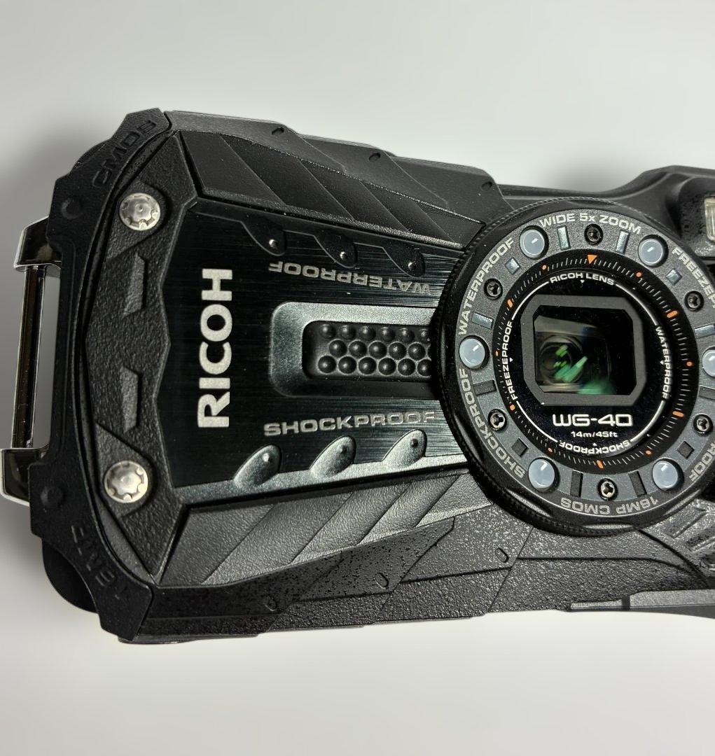 RICOH WG-40 防水デジタルカメラ　ブラック　付属品一式　説明書　箱付き
