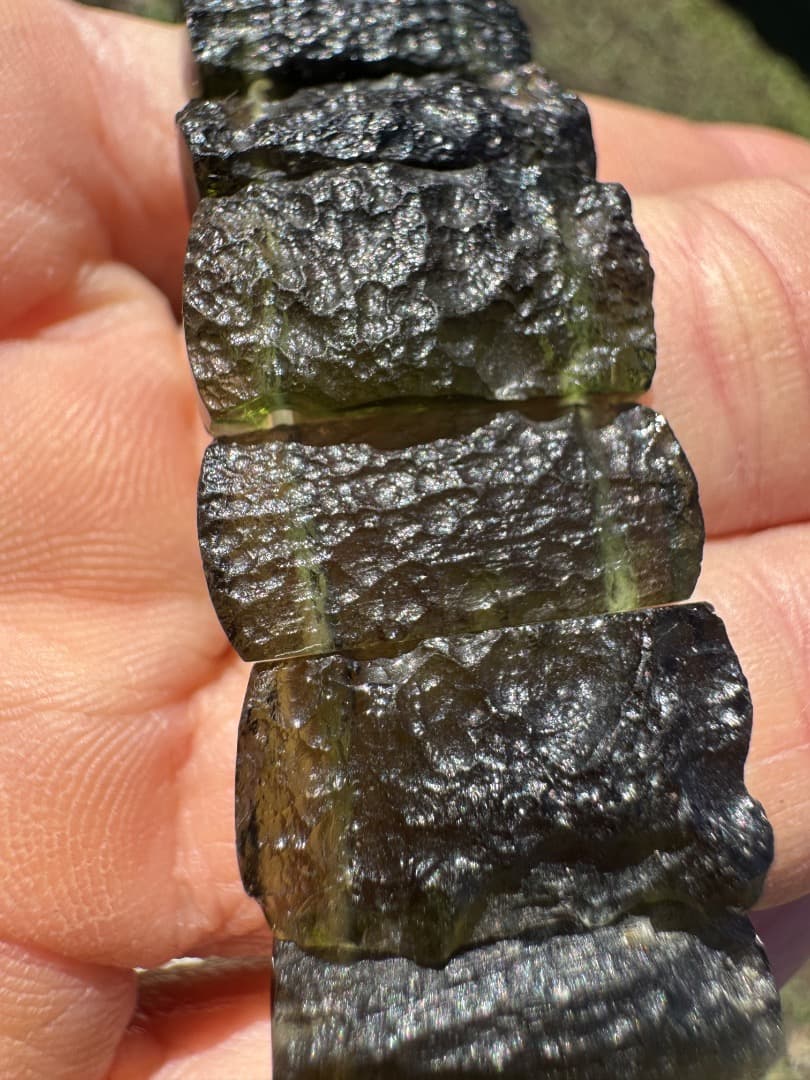 モルダバイト　ブレスレット　鑑別書付き　本物　40.77g