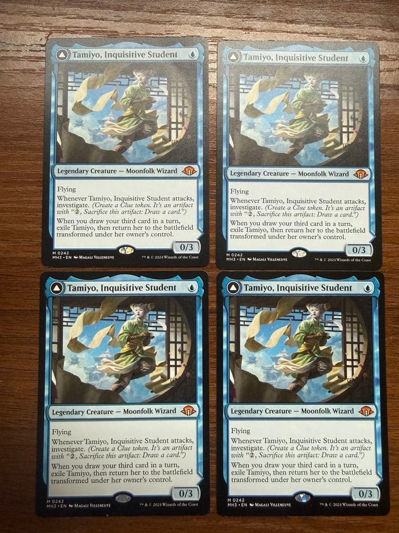 MTG 知りたがりの学徒、タミヨウ　4枚 242)《知りたがりの学徒、タミヨウ/Tamiyo, Inquisitive Student