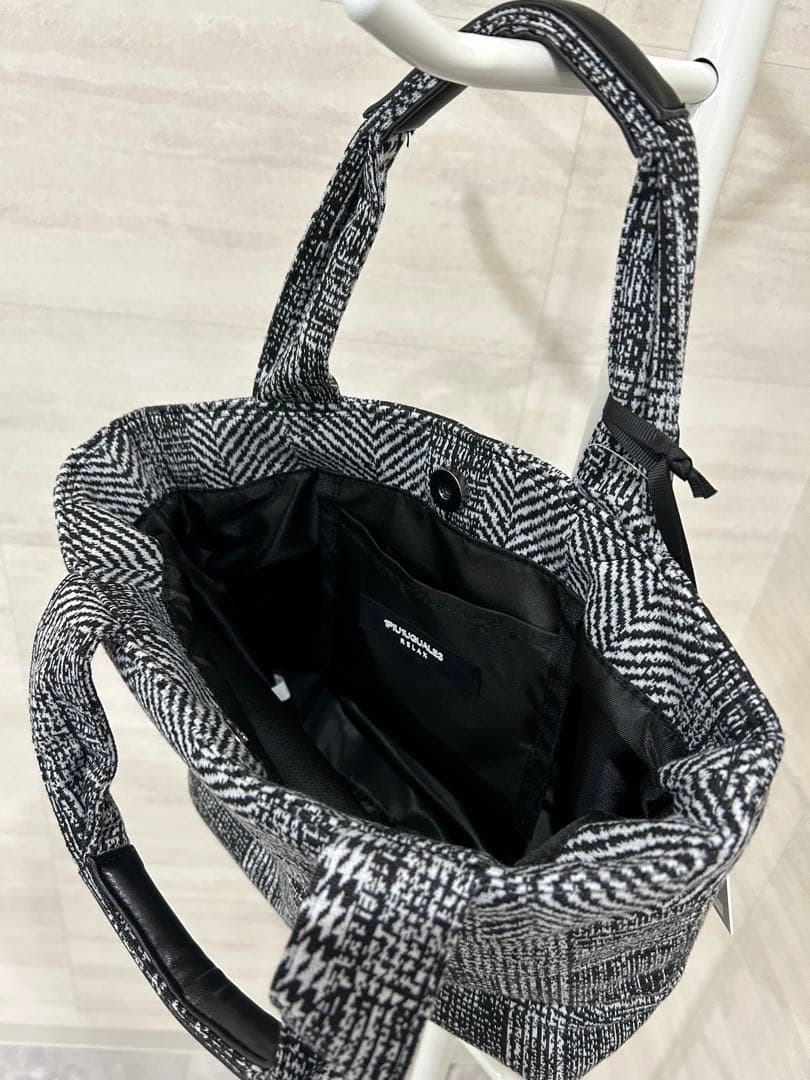 1PIU1UGUALE3RELAX チェックグレー ミニトートバッグ ウノピュ - メルカリ