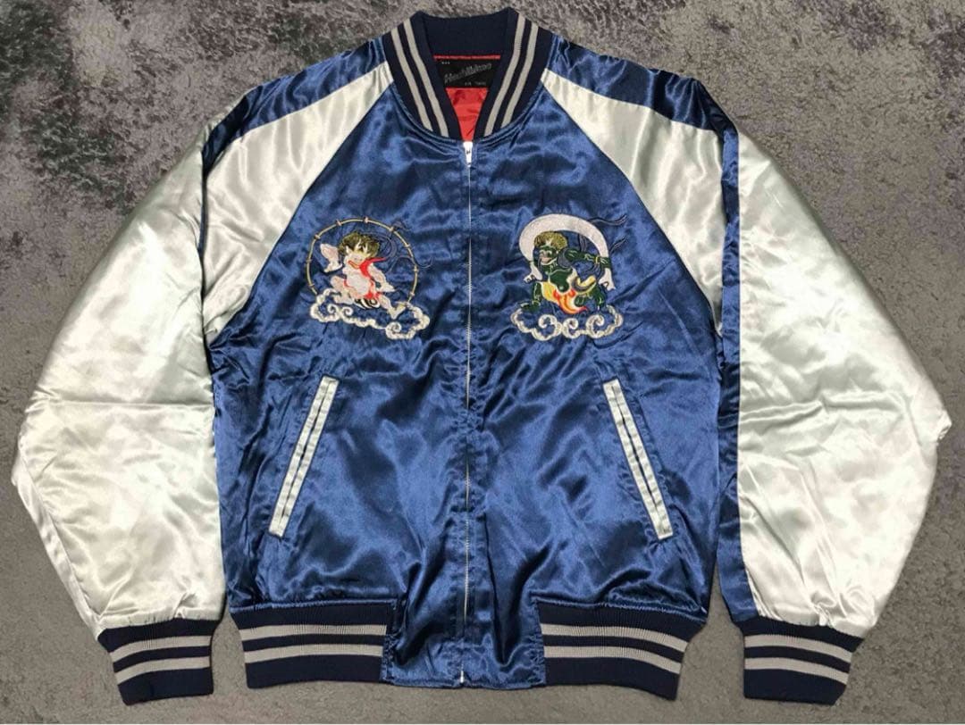 刺繍】星姫 Hoshihime 風神 雷神 スカジャン Fサイズ 別珍 - メルカリ