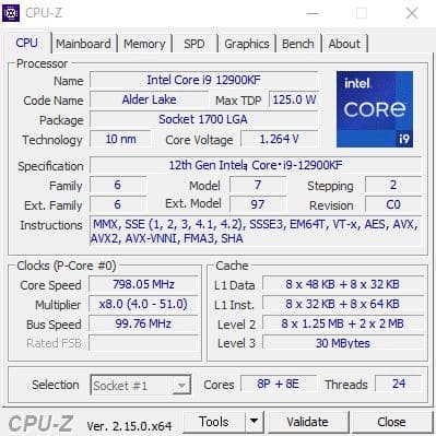 動作良好　Intel i9 12900kf 箱なし