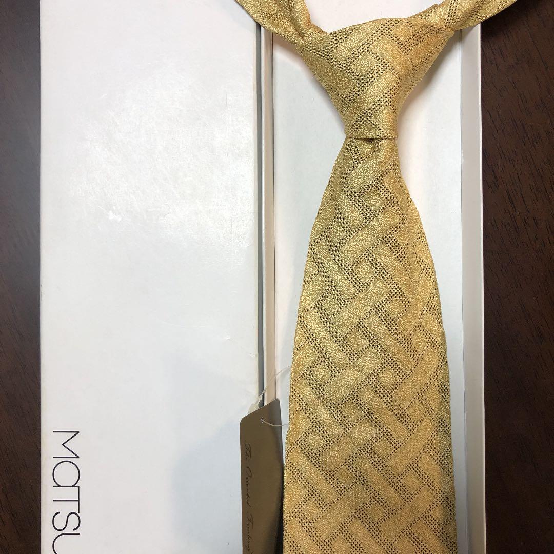 未使用タグ付 ポールスミスコレクション ネクタイ 金 派手 結婚式