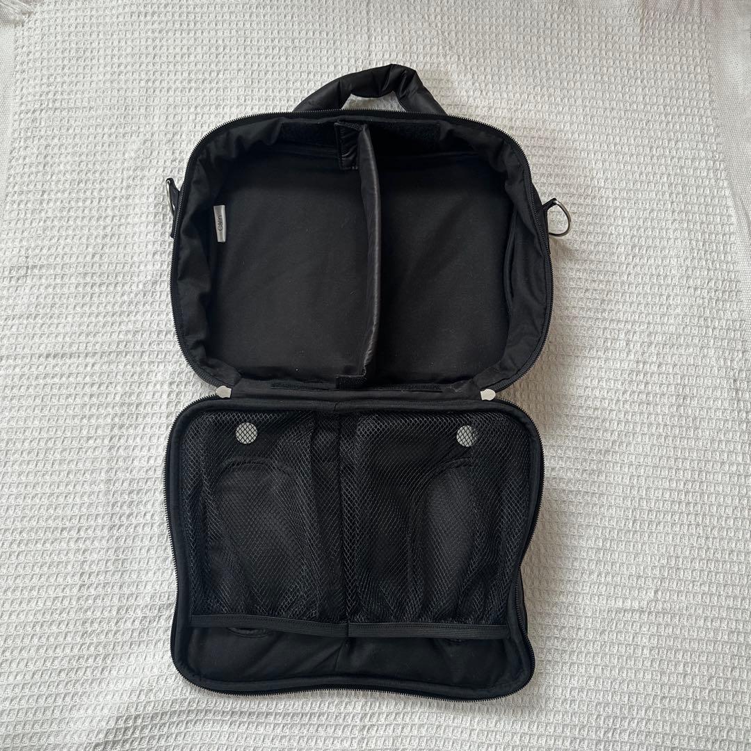 calin】 カラン キルティング マザーズバッグ ポーチ ブラック 実物