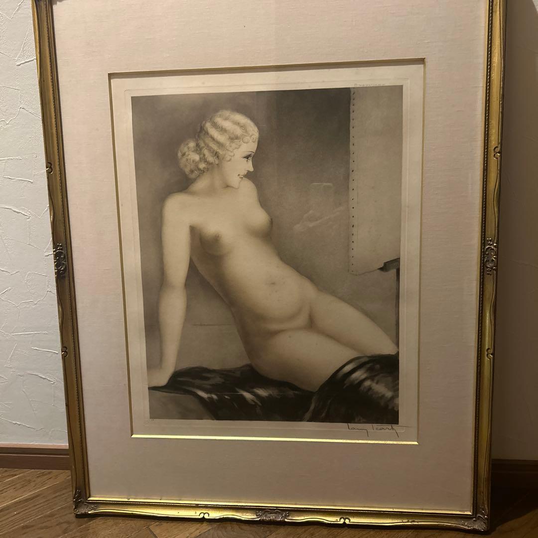 ルイ・イカールLOUIS ICART［モデル-I ］エッチング(銅版画)手彩色 ルイ・イカールLOUIS ICART［モデル-I ］エッチング(銅版画)手彩色