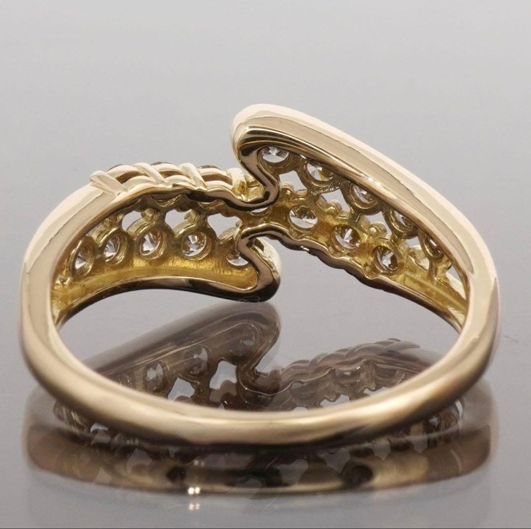 ダイヤ リング ダイヤモンド 0.50ct K18 透かし 指輪 18金 11号