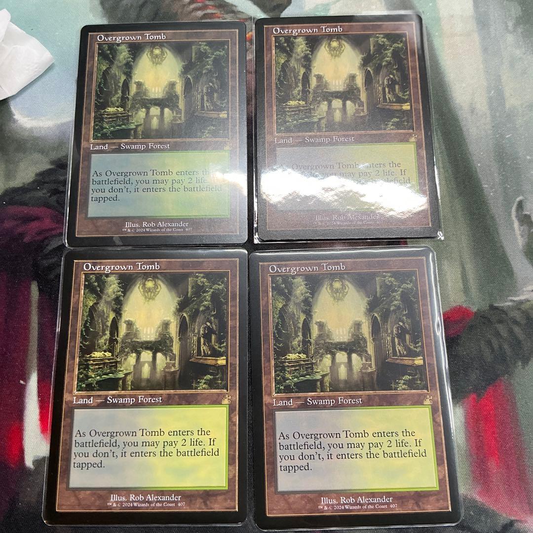 草むした墓/Overgrown Tomb 旧枠　英語　4枚セット ミントモール / MINT GAMES MTG(東日本橋) / 【UNF】【ENG】《草むした