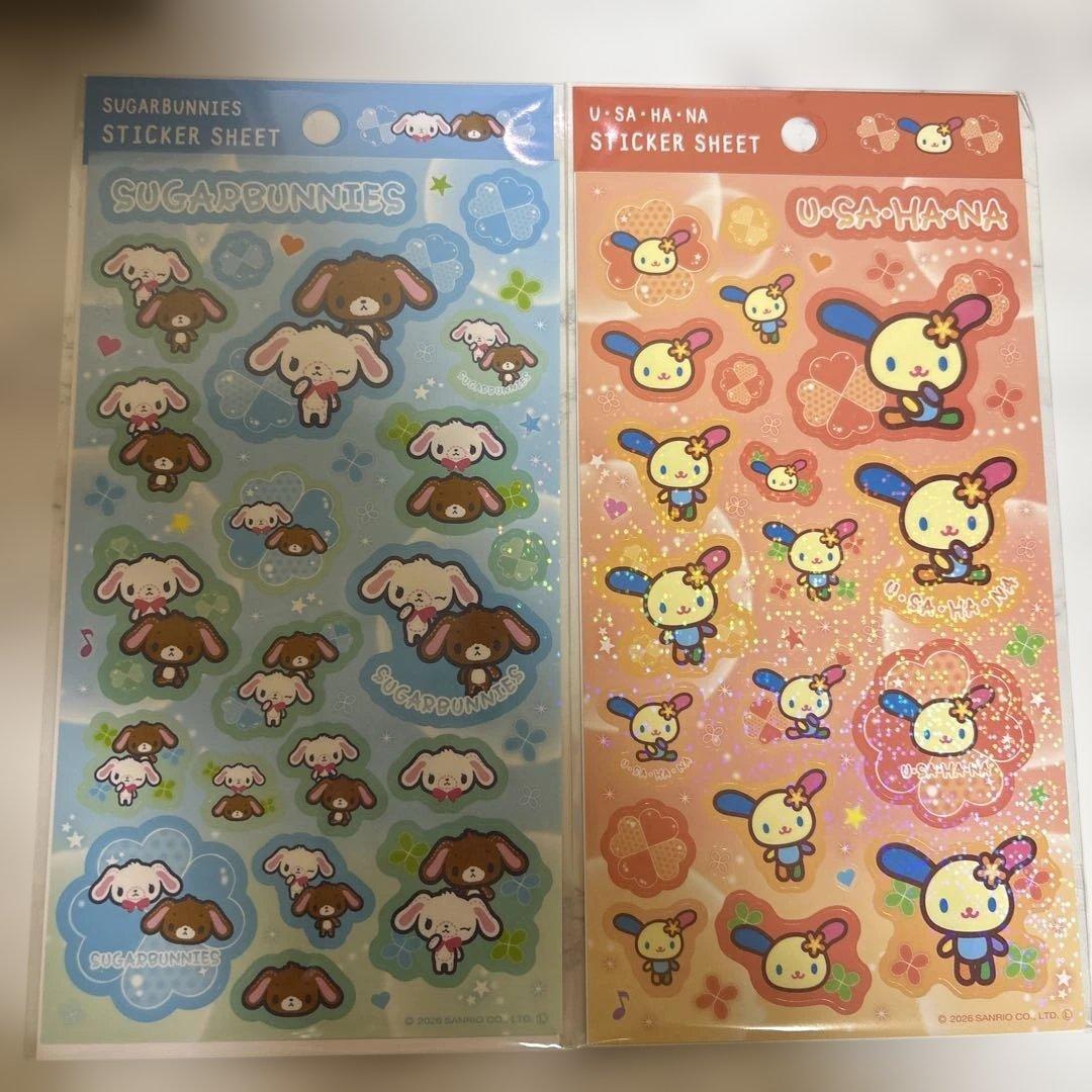 SUGAR BUNNIES & U-SA-HA-NA シールセット サンリオ - メルカリ